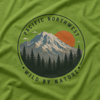 Pacific Northwest Mountain T‑Shirt — “Wild by Nature” Tee