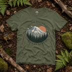 Pacific Northwest Mountain T‑Shirt — “Wild by Nature” Tee