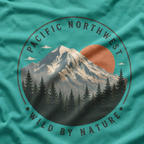 Pacific Northwest Mountain T‑Shirt — “Wild by Nature” Tee