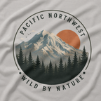 Pacific Northwest Mountain T‑Shirt — “Wild by Nature” Tee