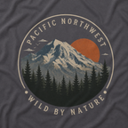 Pacific Northwest Mountain T‑Shirt — “Wild by Nature” Tee