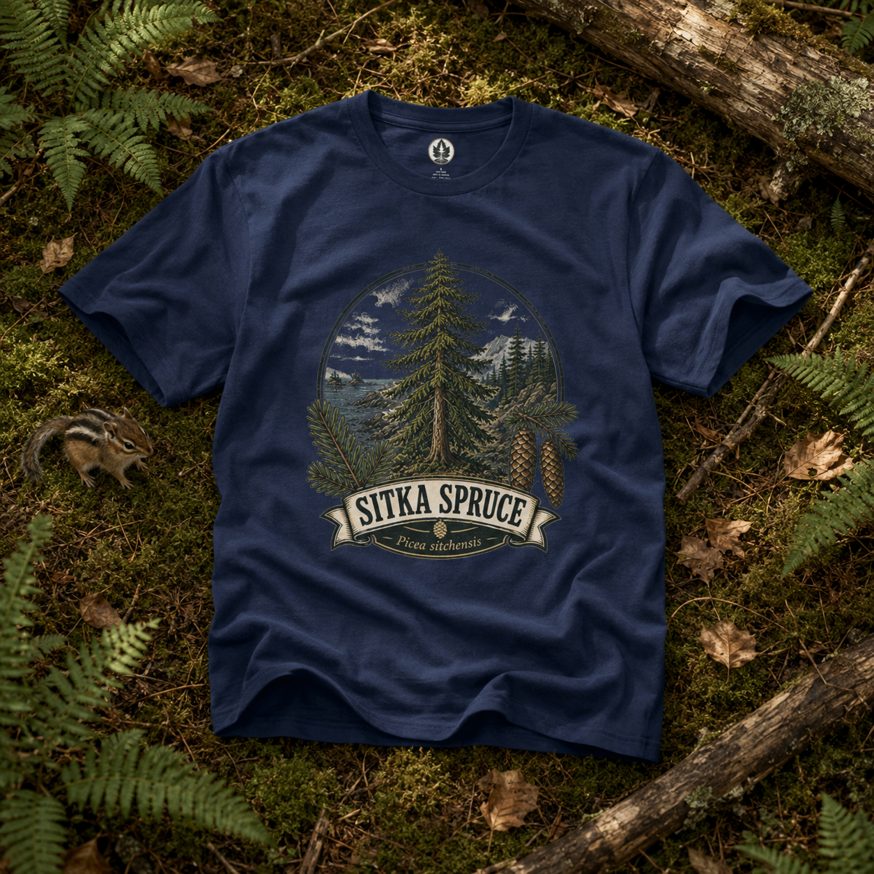 Sitka Spruce, Picea sitchensis T‑Shirt