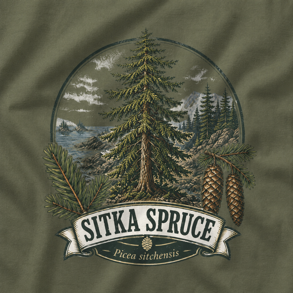 Sitka Spruce, Picea sitchensis T‑Shirt