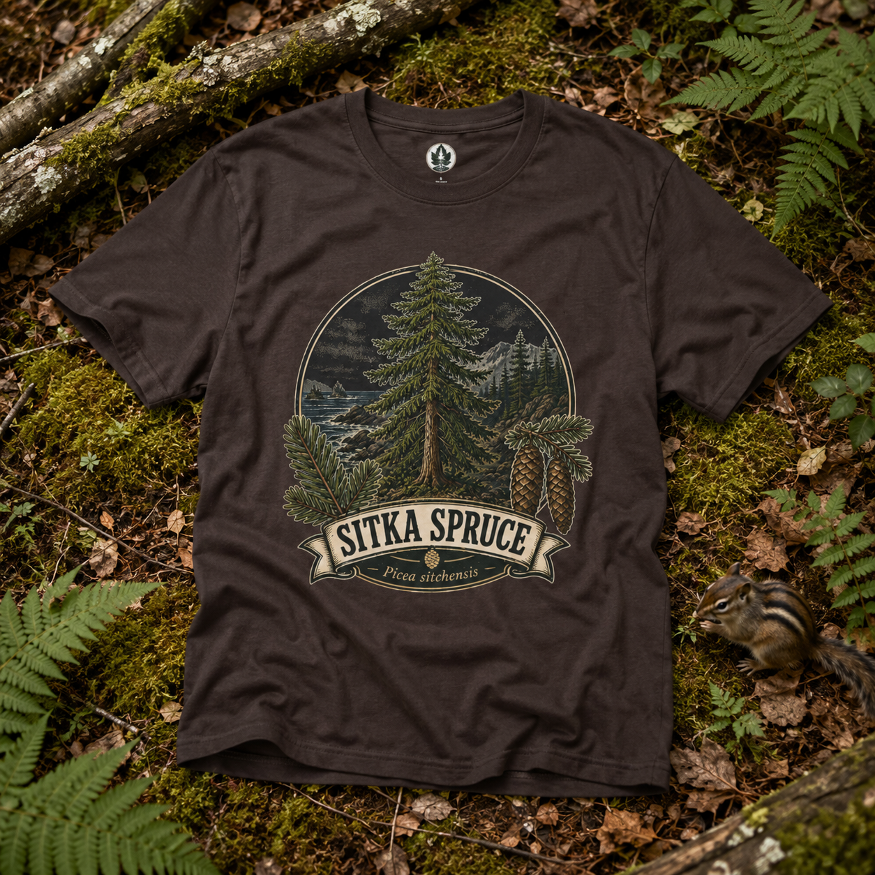 Sitka Spruce, Picea sitchensis T‑Shirt