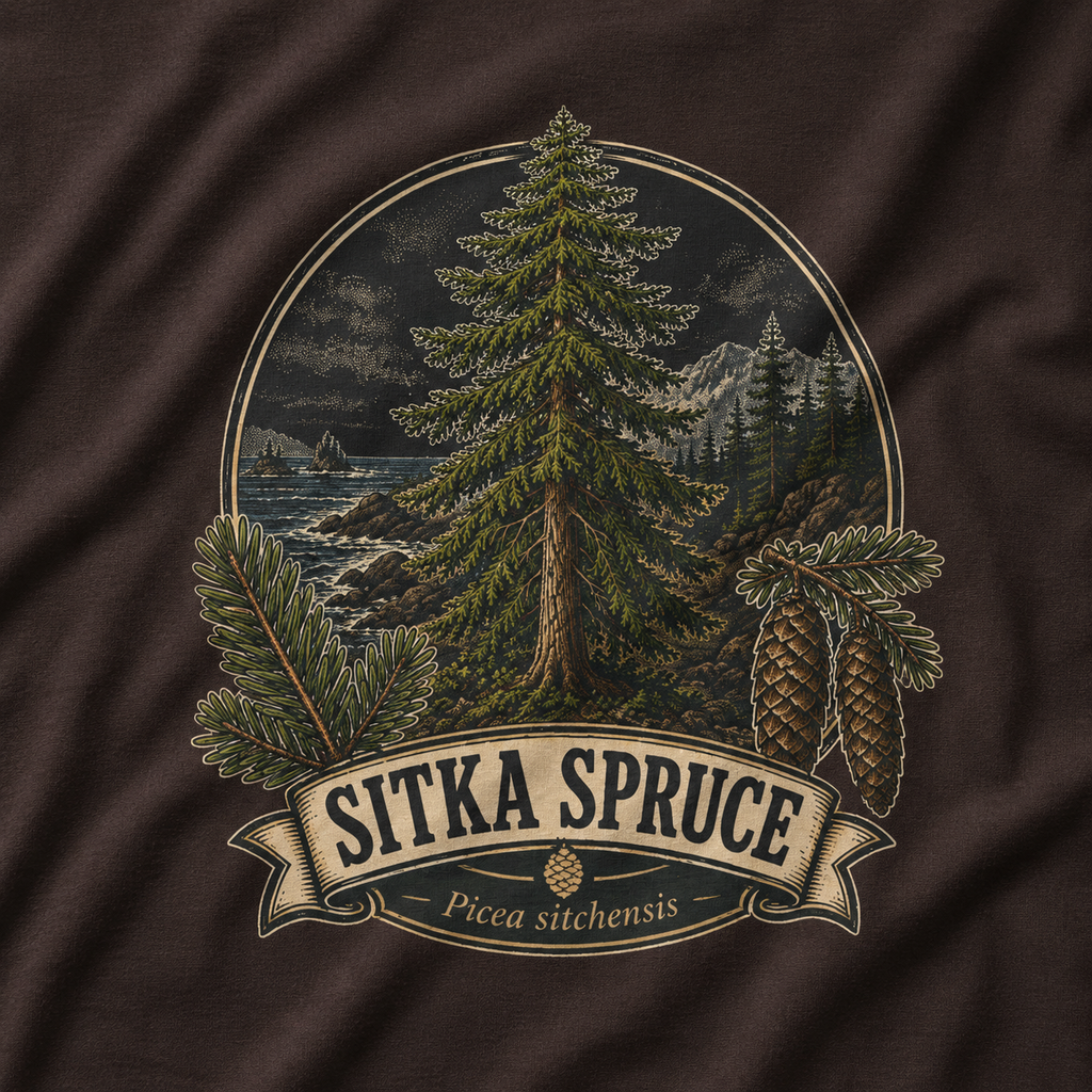 Sitka Spruce, Picea sitchensis T‑Shirt