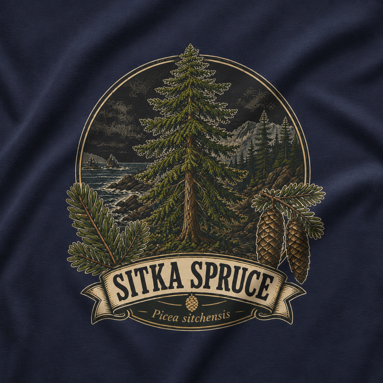 Sitka Spruce, Picea sitchensis T‑Shirt