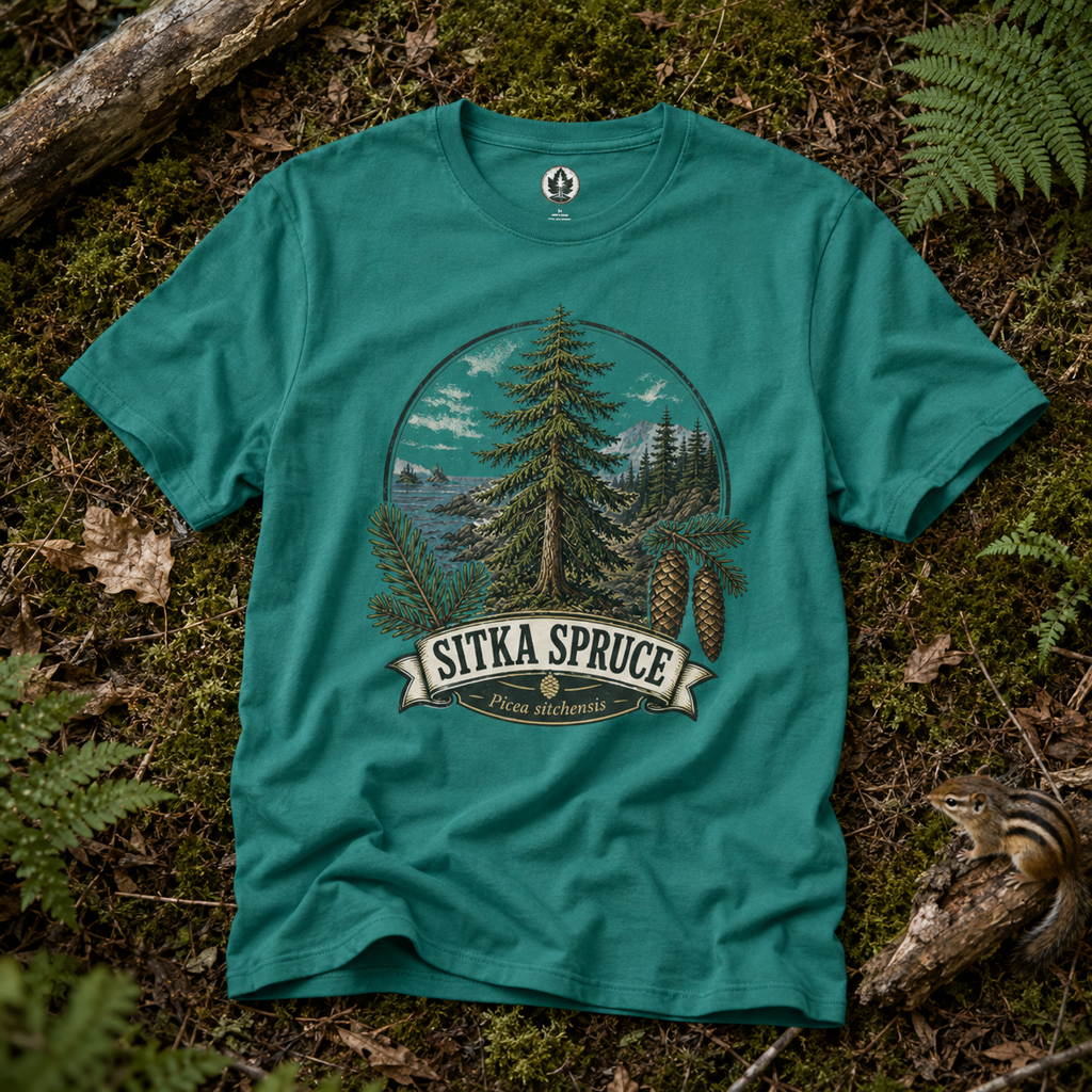 Sitka Spruce, Picea sitchensis T‑Shirt