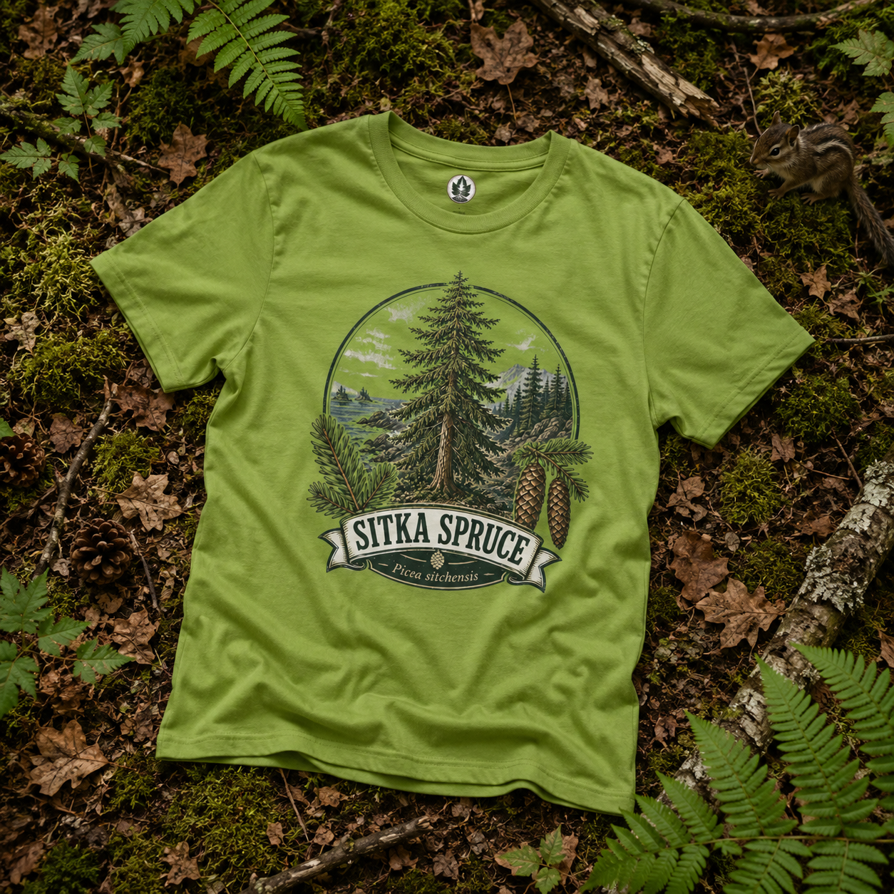 Sitka Spruce, Picea sitchensis T‑Shirt