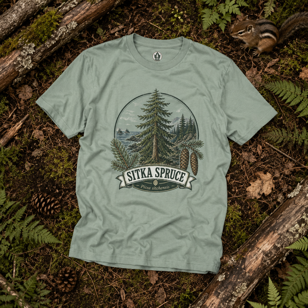 Sitka Spruce, Picea sitchensis T‑Shirt