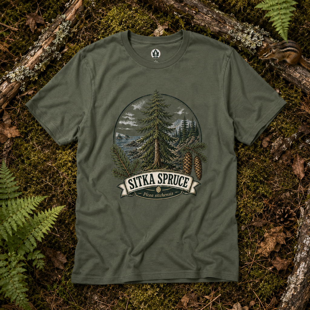 Sitka Spruce, Picea sitchensis T‑Shirt