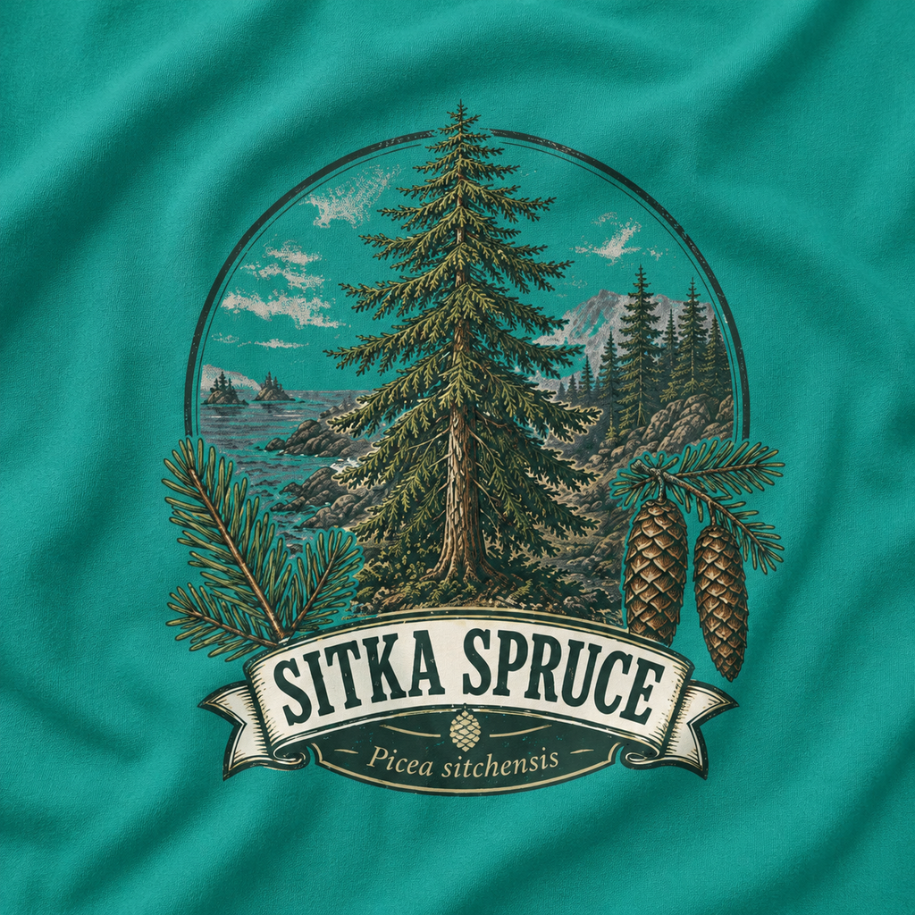 Sitka Spruce, Picea sitchensis T‑Shirt