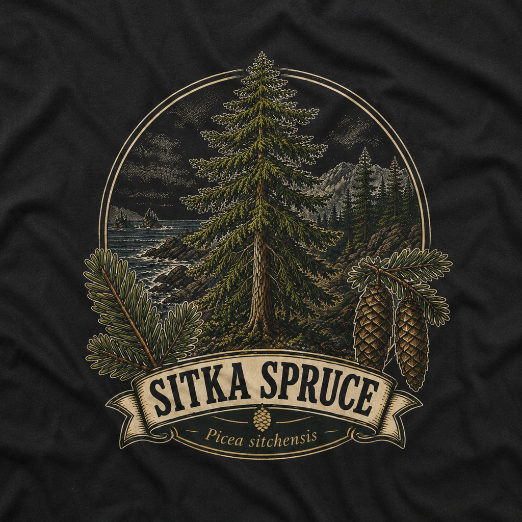 Sitka Spruce, Picea sitchensis T‑Shirt