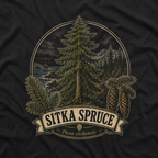 Sitka Spruce, Picea sitchensis T‑Shirt