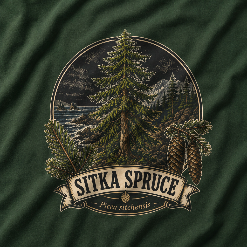 Sitka Spruce, Picea sitchensis T‑Shirt