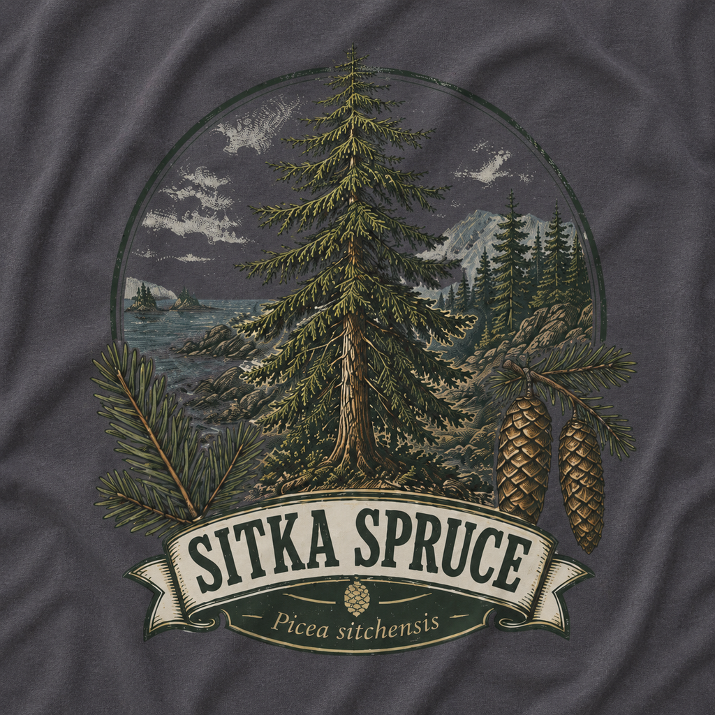 Sitka Spruce, Picea sitchensis T‑Shirt