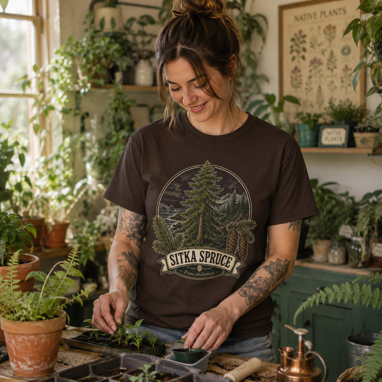 Sitka Spruce, Picea sitchensis T‑Shirt