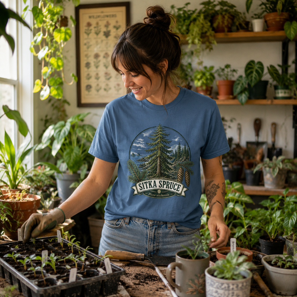 Sitka Spruce, Picea sitchensis T‑Shirt