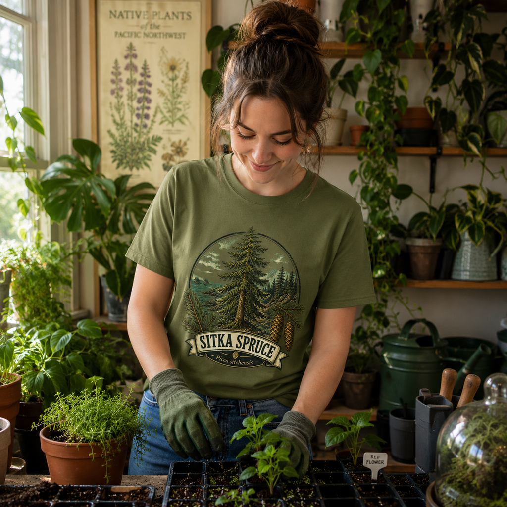Sitka Spruce, Picea sitchensis T‑Shirt