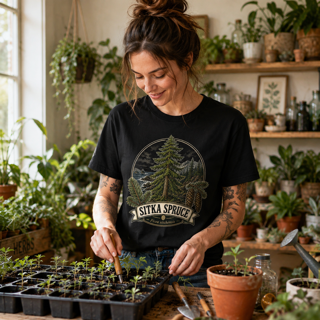 Sitka Spruce, Picea sitchensis T‑Shirt