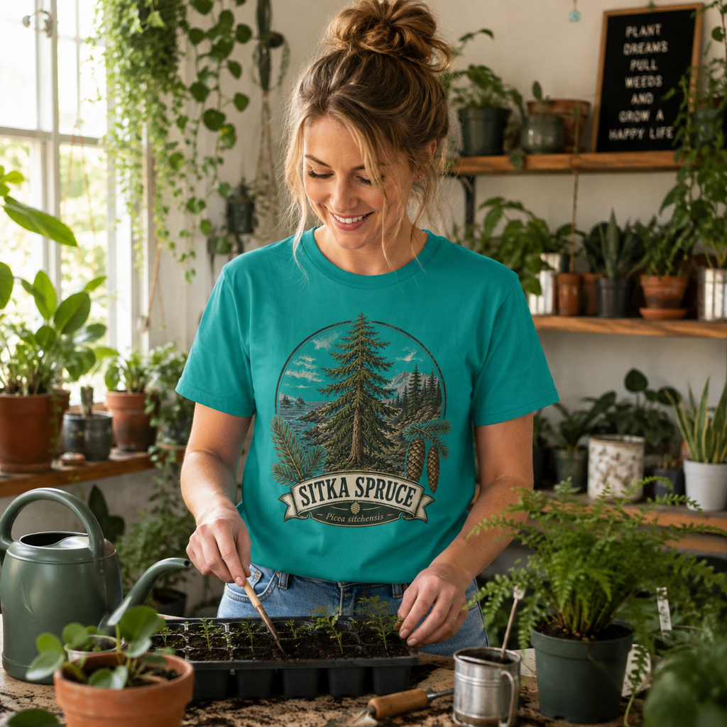 Sitka Spruce, Picea sitchensis T‑Shirt