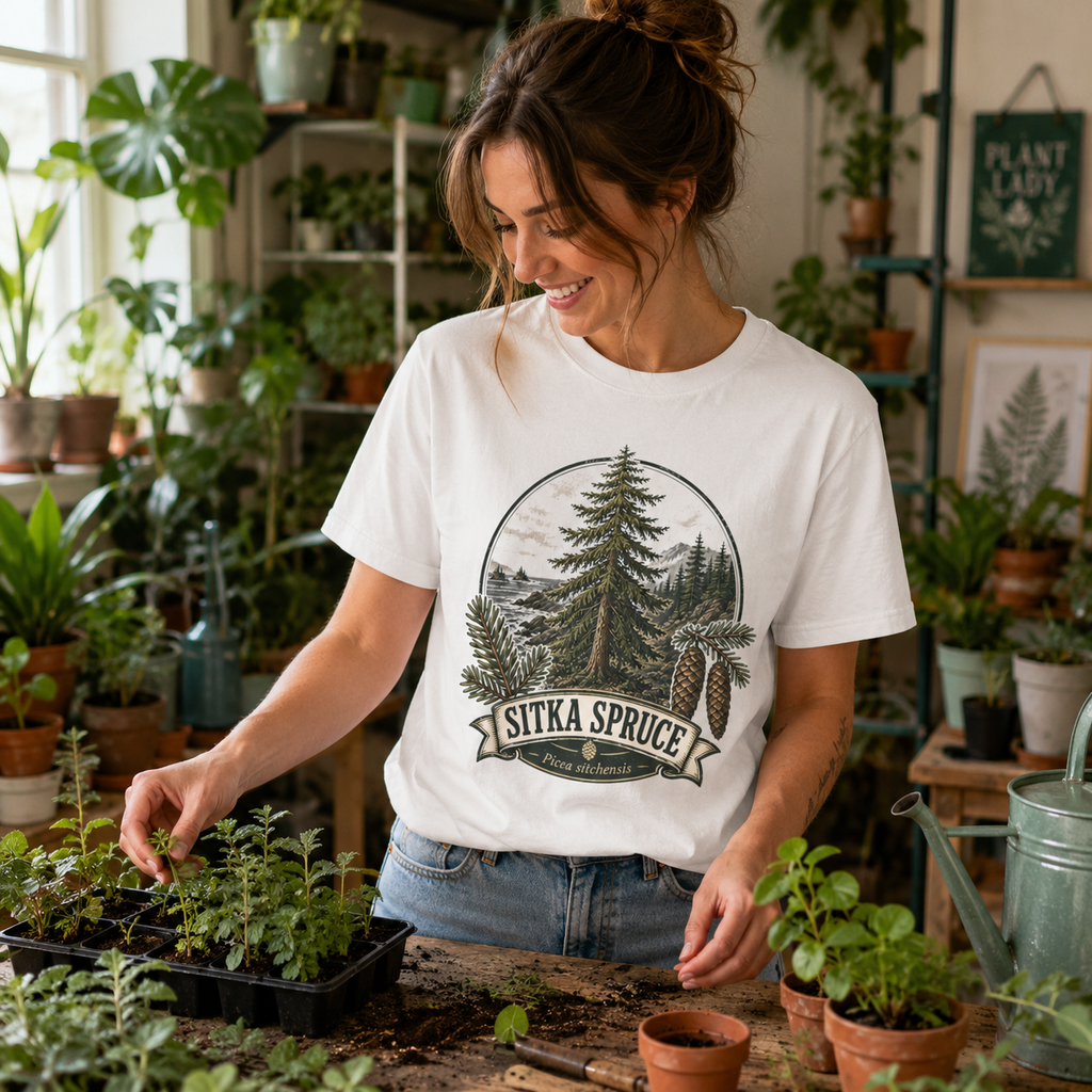 Sitka Spruce, Picea sitchensis T‑Shirt