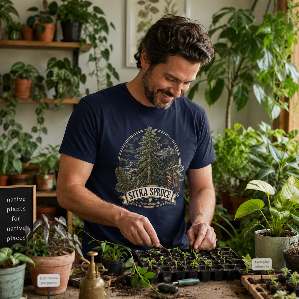 Sitka Spruce, Picea sitchensis T‑Shirt