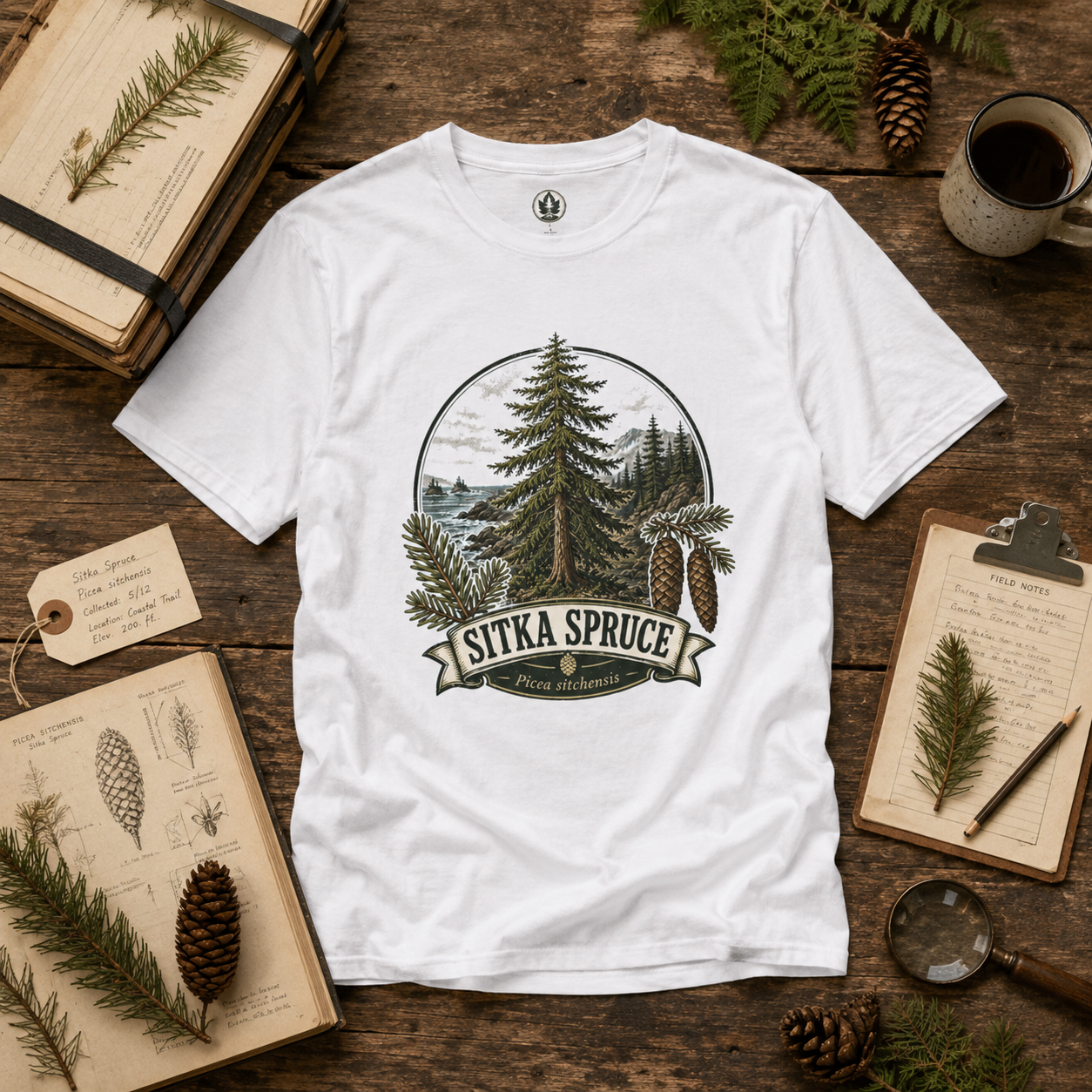 Sitka Spruce, Picea sitchensis T‑Shirt
