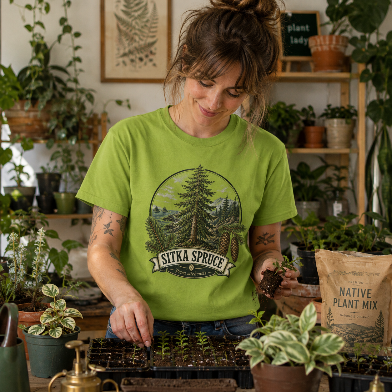 Sitka Spruce, Picea sitchensis T‑Shirt