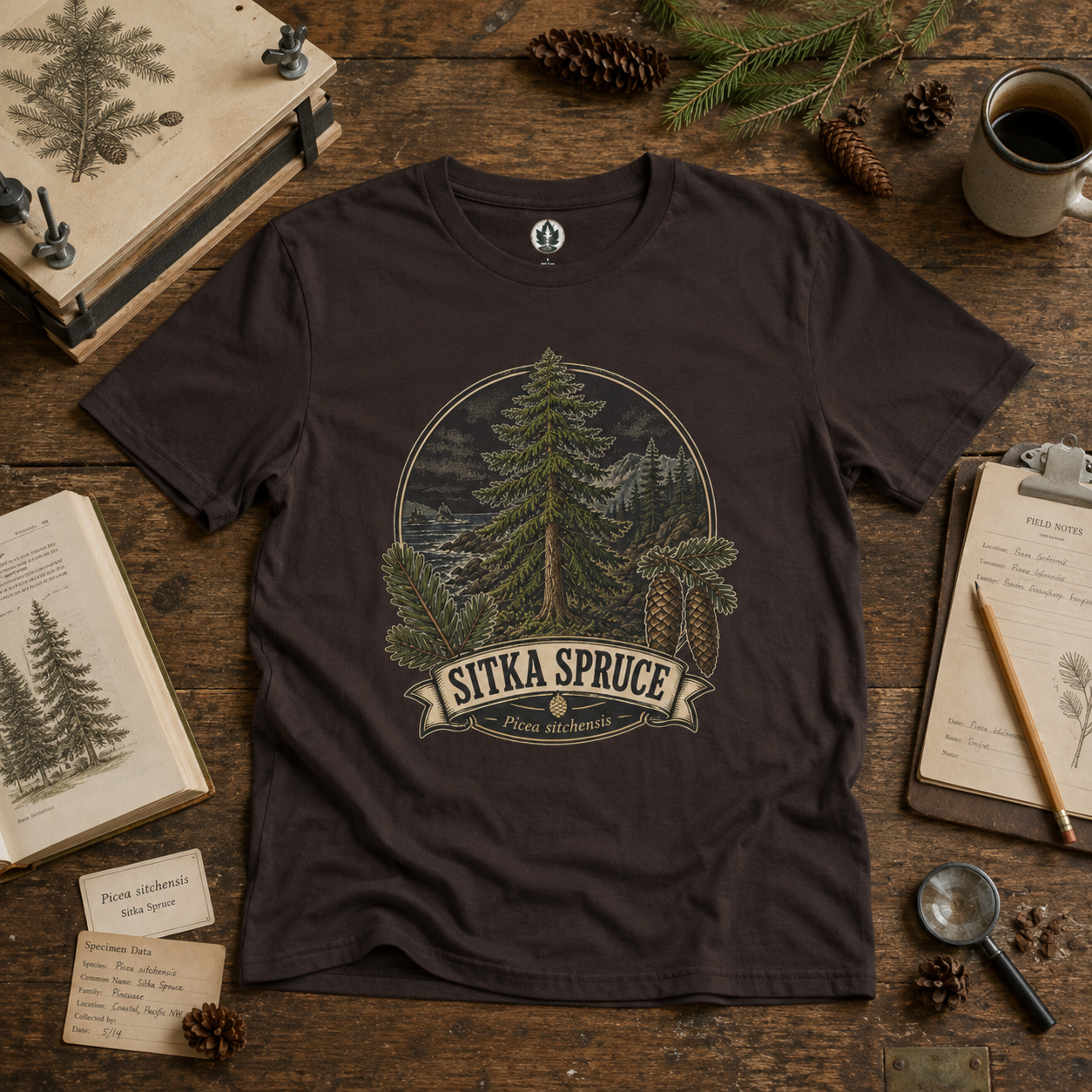 Sitka Spruce, Picea sitchensis T‑Shirt