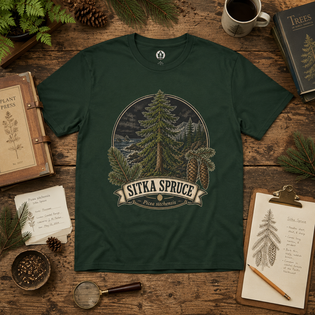 Sitka Spruce, Picea sitchensis T‑Shirt