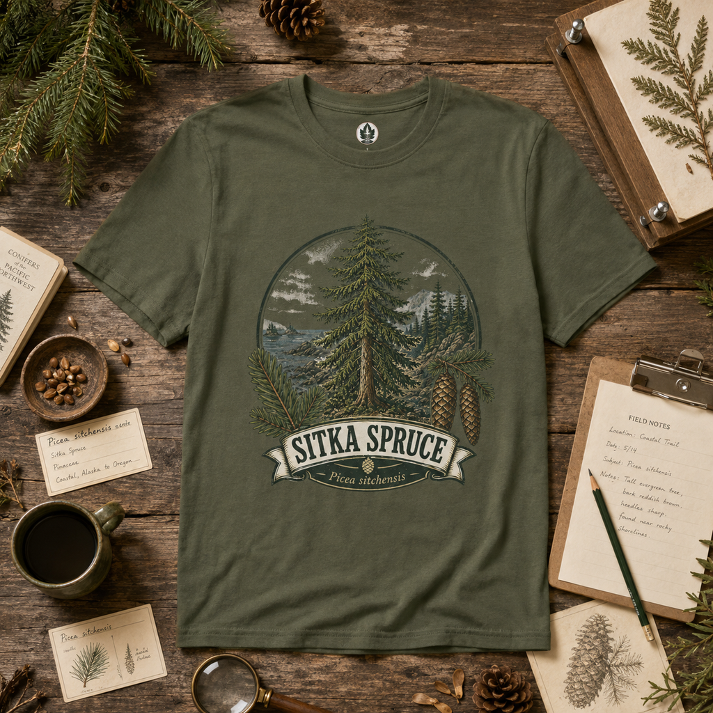 Sitka Spruce, Picea sitchensis T‑Shirt