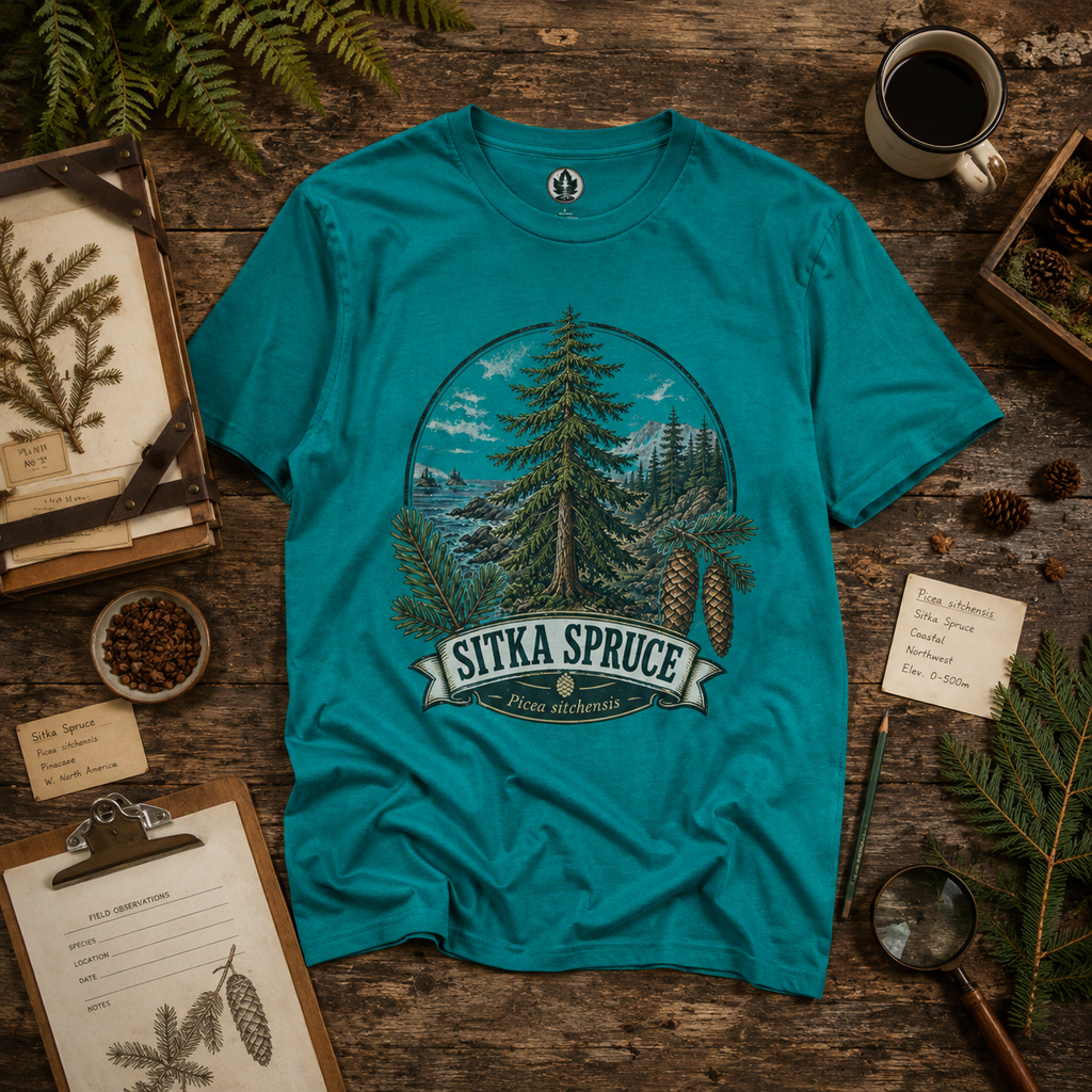 Sitka Spruce, Picea sitchensis T‑Shirt