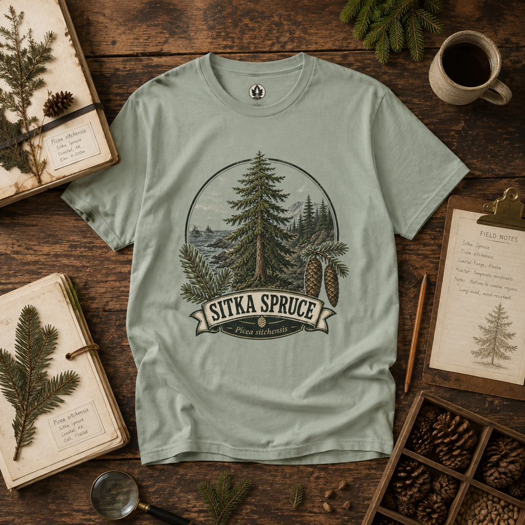 Sitka Spruce, Picea sitchensis T‑Shirt