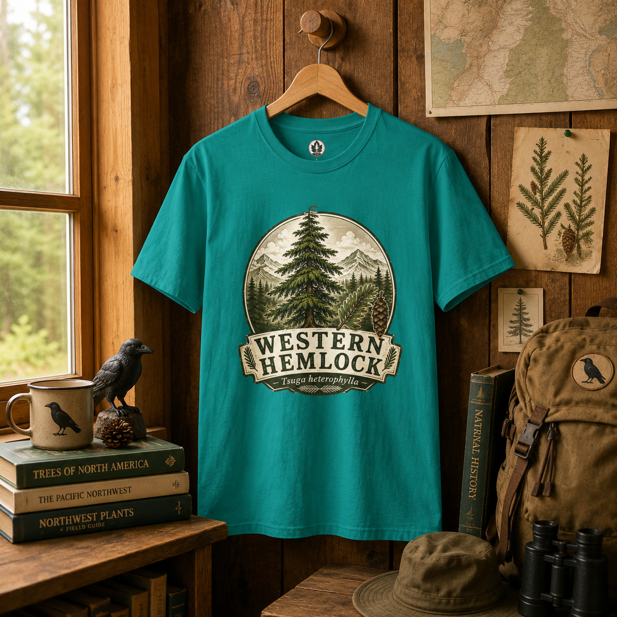Western Hemlock, Tsuga heterophylla T‑Shirt