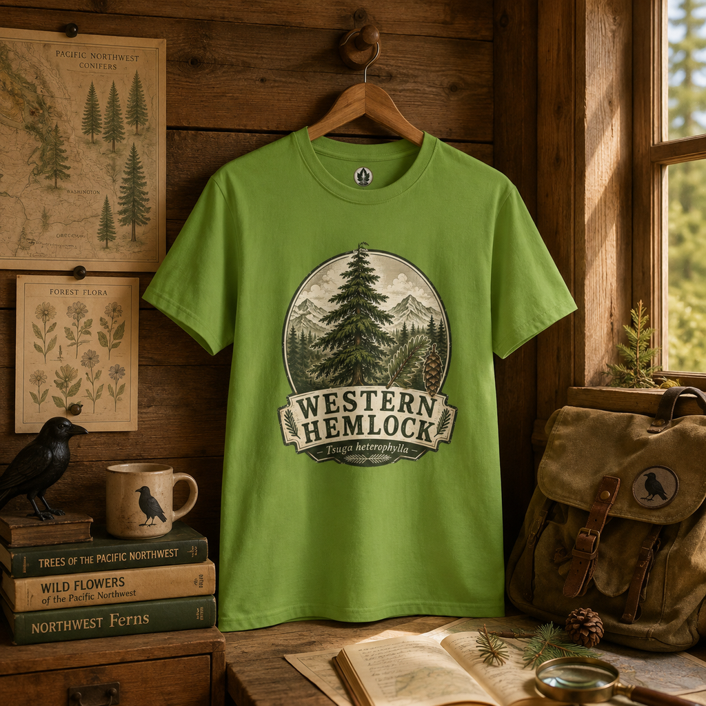 Western Hemlock, Tsuga heterophylla T‑Shirt