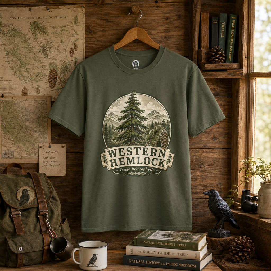 Western Hemlock, Tsuga heterophylla T‑Shirt