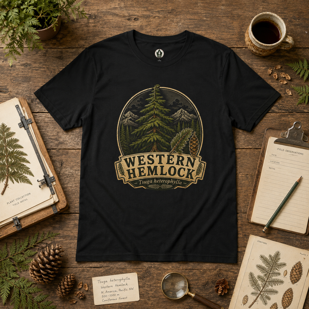 Western Hemlock, Tsuga heterophylla T‑Shirt