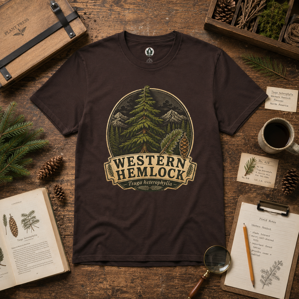Western Hemlock, Tsuga heterophylla T‑Shirt