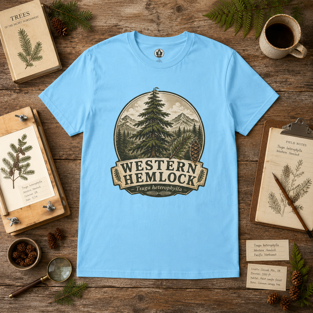 Western Hemlock, Tsuga heterophylla T‑Shirt