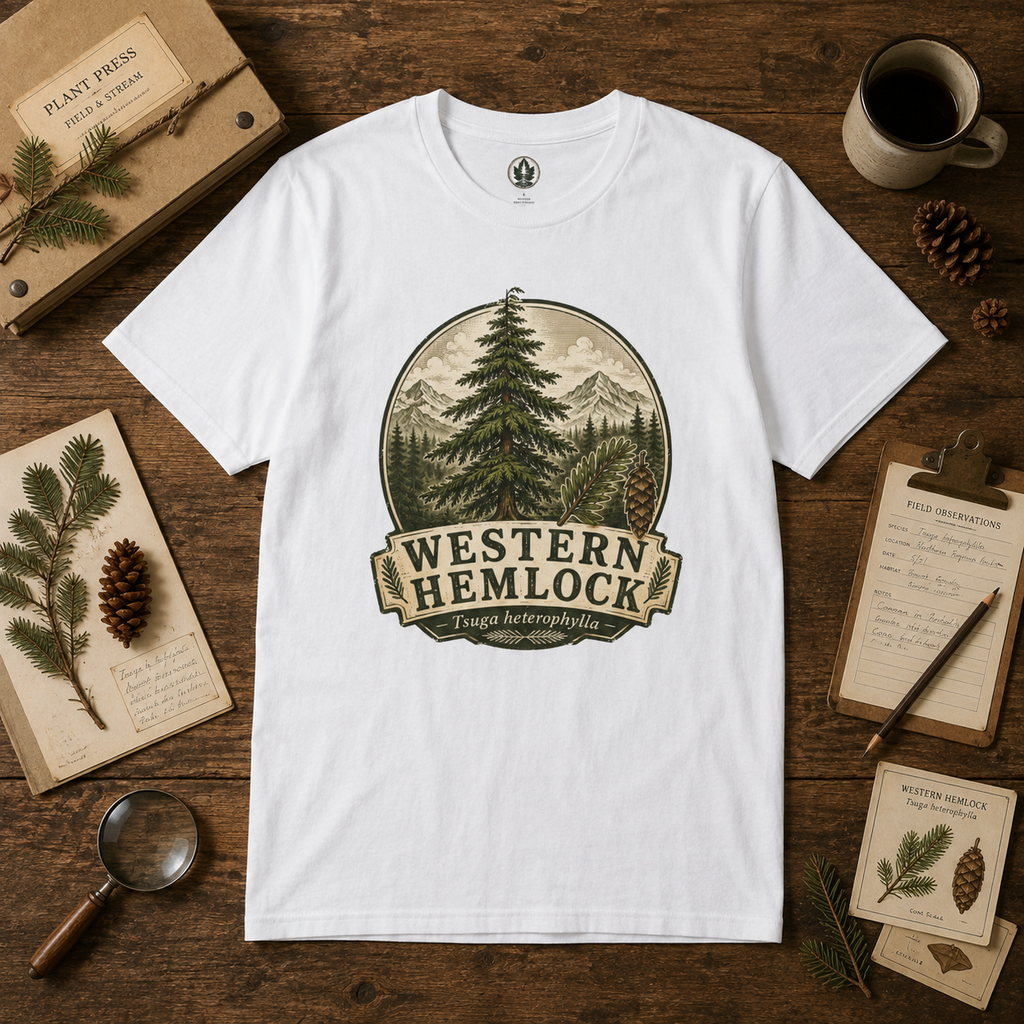 Western Hemlock, Tsuga heterophylla T‑Shirt