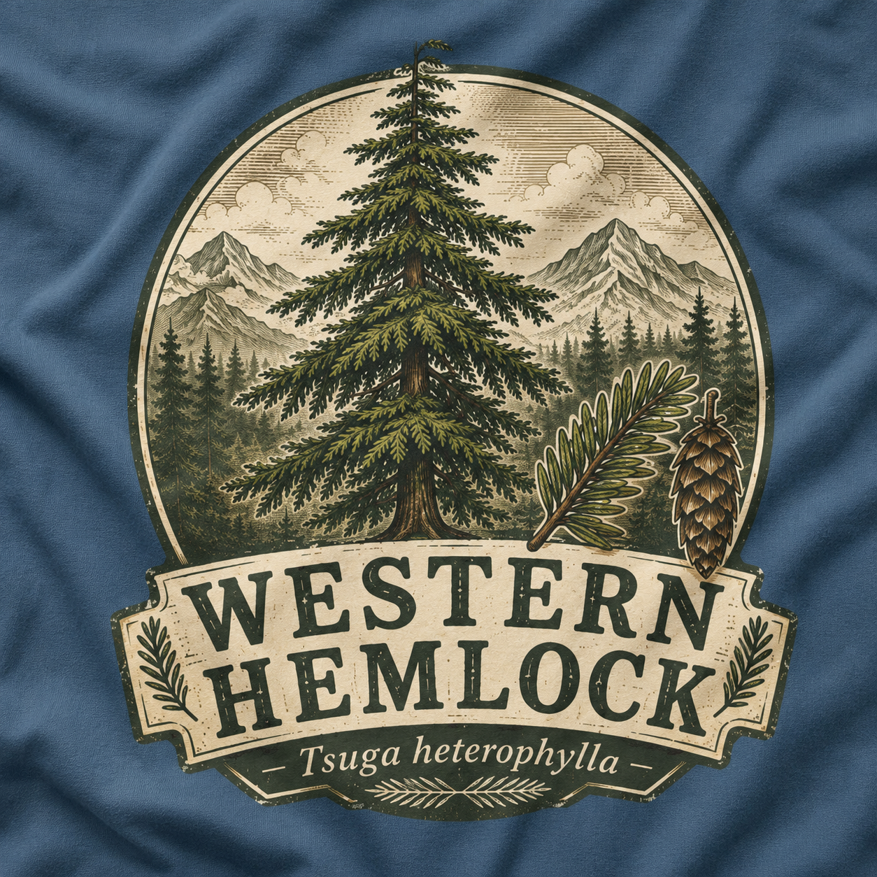 Western Hemlock, Tsuga heterophylla T‑Shirt