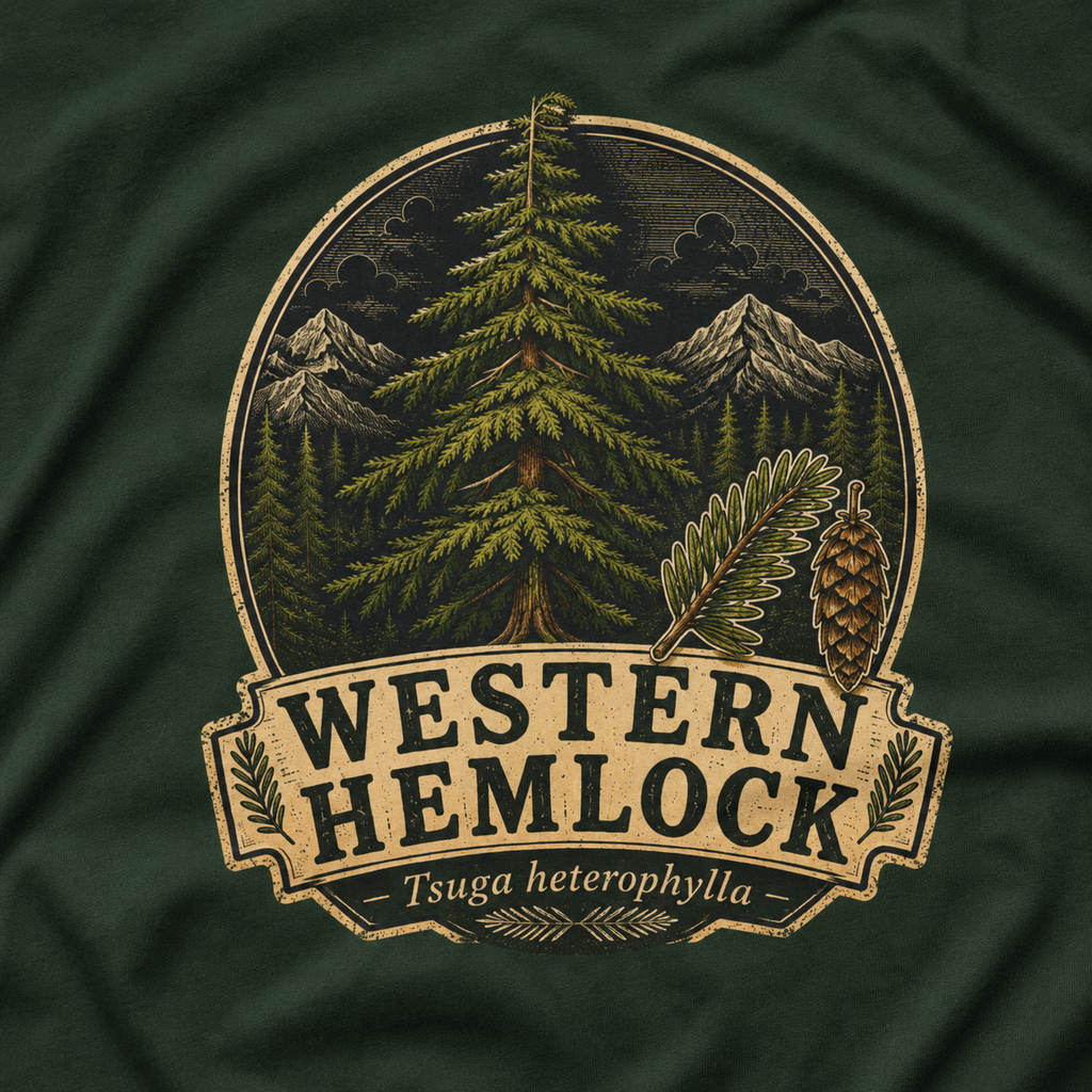 Western Hemlock, Tsuga heterophylla T‑Shirt
