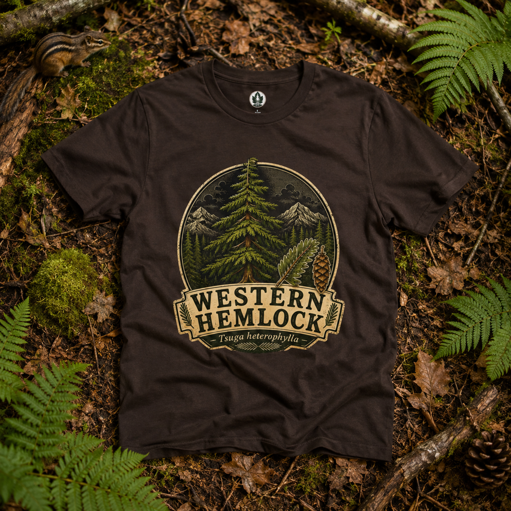 Western Hemlock, Tsuga heterophylla T‑Shirt