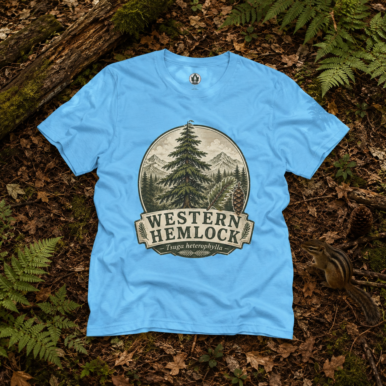 Western Hemlock, Tsuga heterophylla T‑Shirt