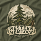 Western Hemlock, Tsuga heterophylla T‑Shirt