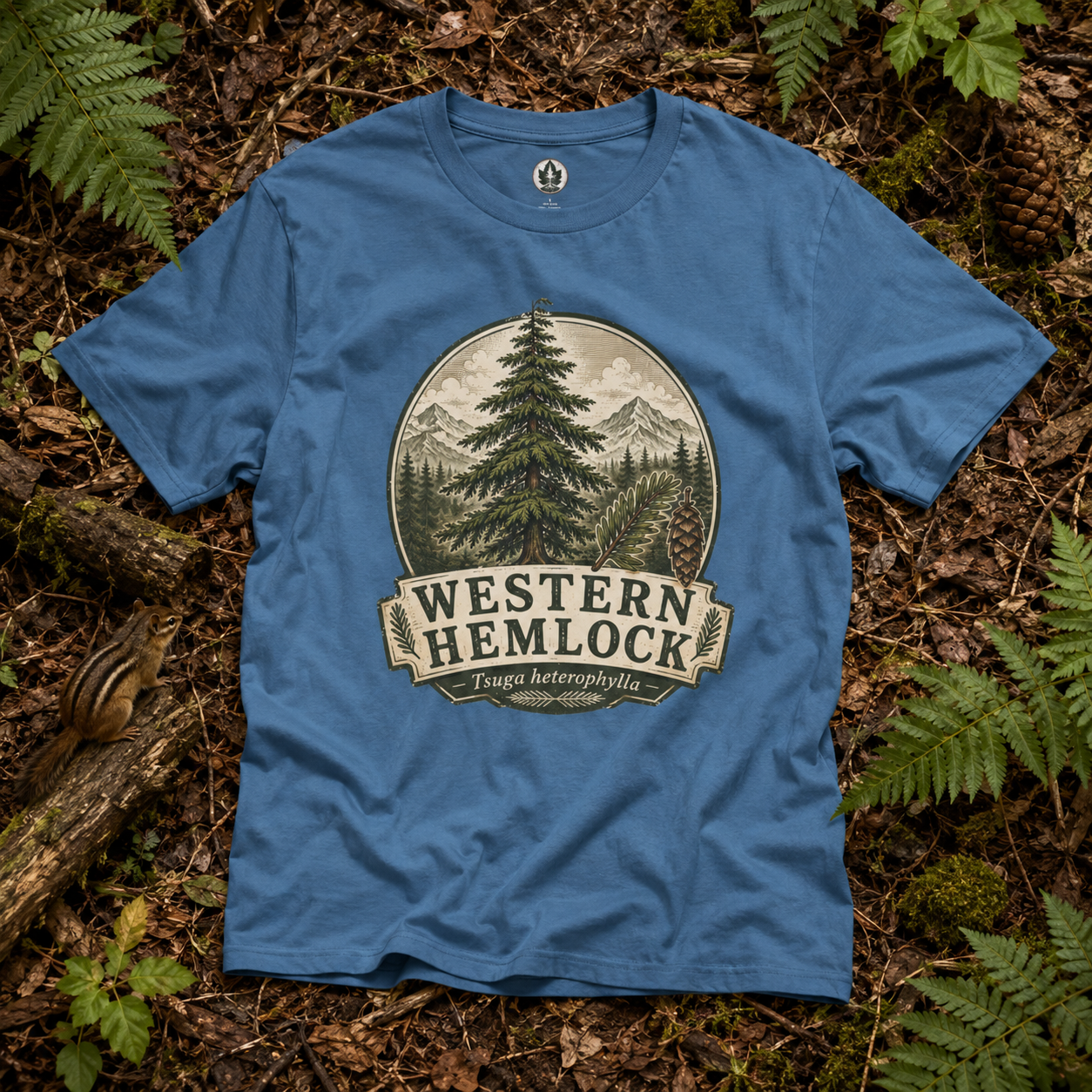 Western Hemlock, Tsuga heterophylla T‑Shirt