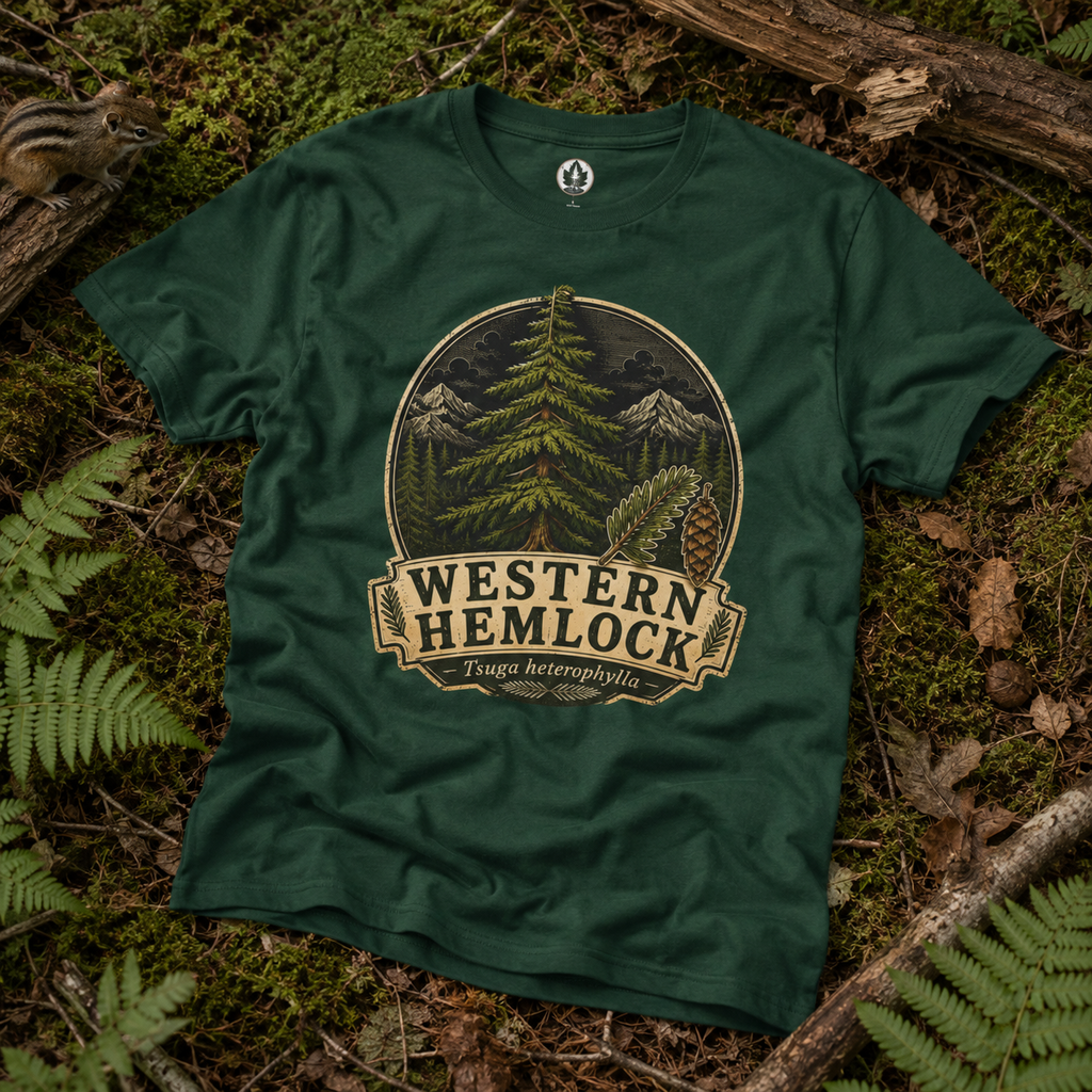Western Hemlock, Tsuga heterophylla T‑Shirt