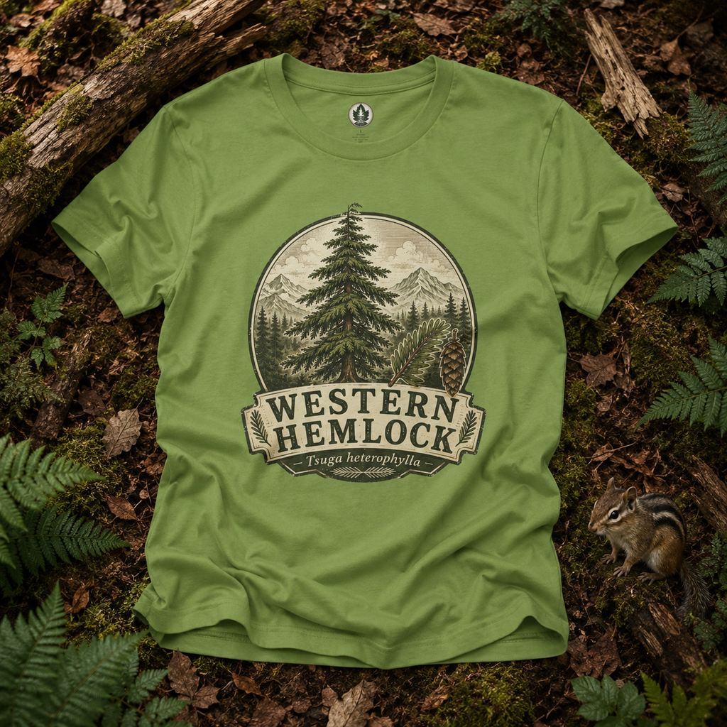Western Hemlock, Tsuga heterophylla T‑Shirt
