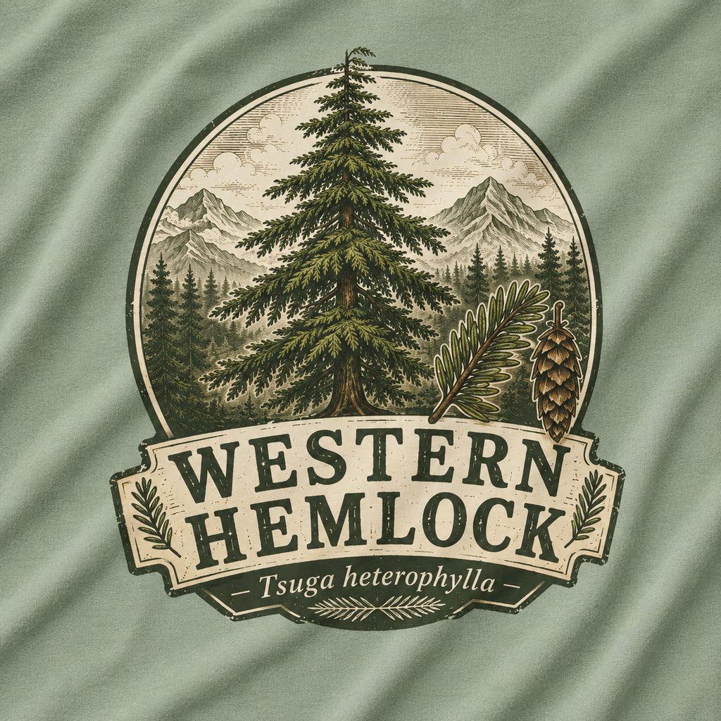 Western Hemlock, Tsuga heterophylla T‑Shirt
