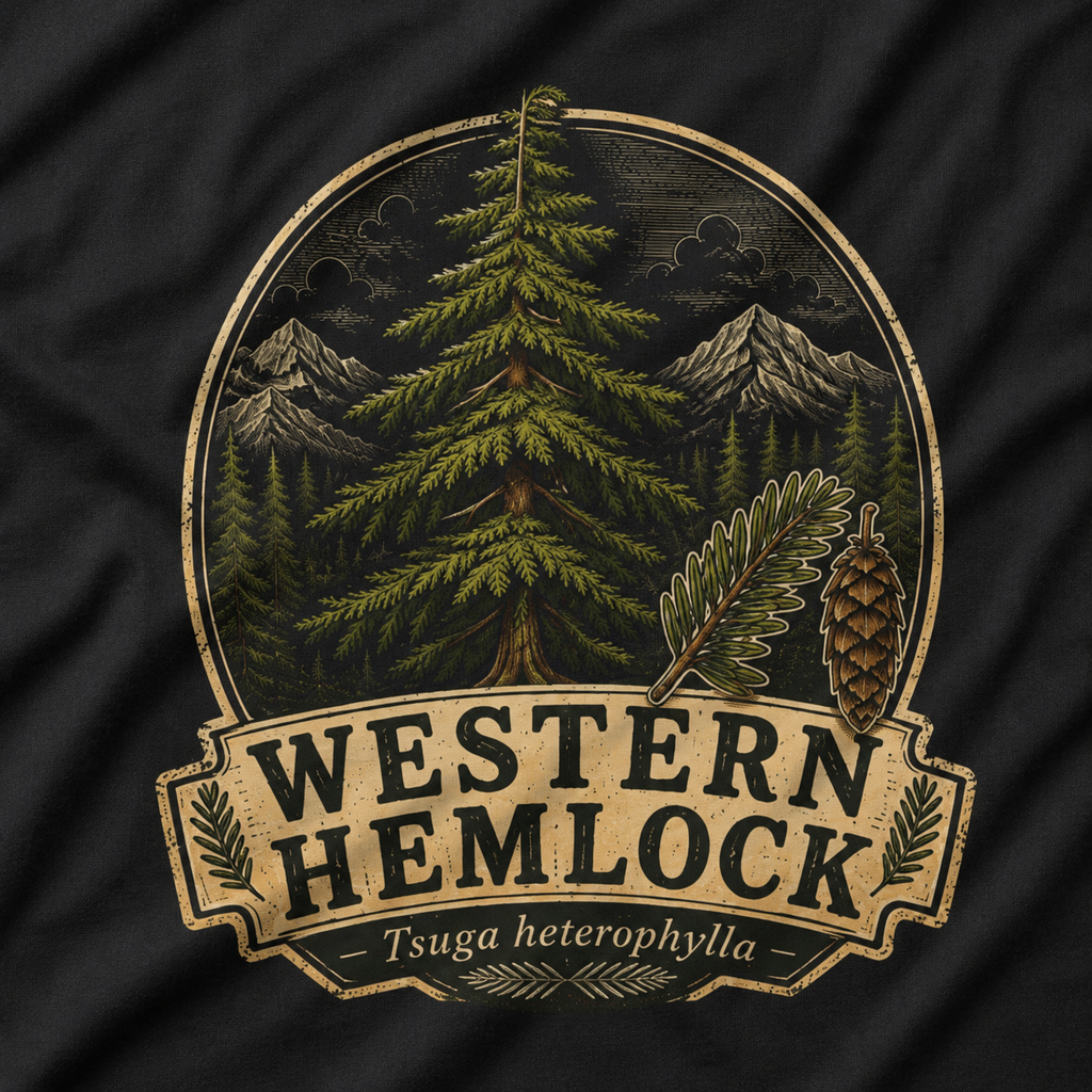 Western Hemlock, Tsuga heterophylla T‑Shirt